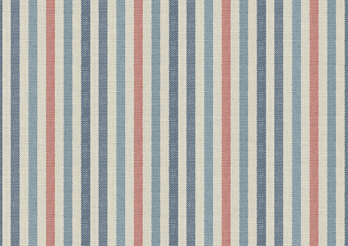 Emily Bond Cornish Stripe, Blue Multi - Roman Blind - Image 7